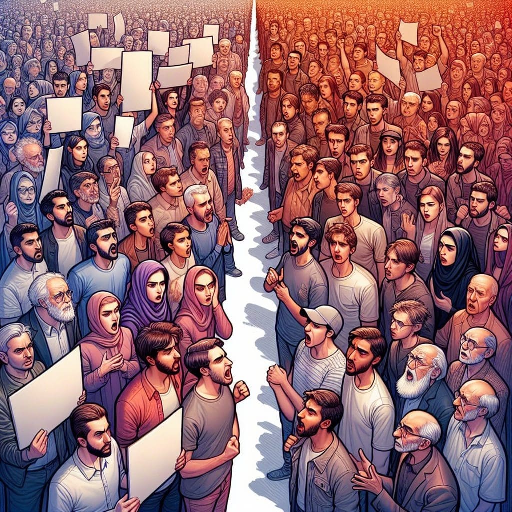Iranian Americans clash with supporters of the regime.