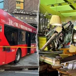 DC bus crash sends 3 people to hospital after hitting restaurant